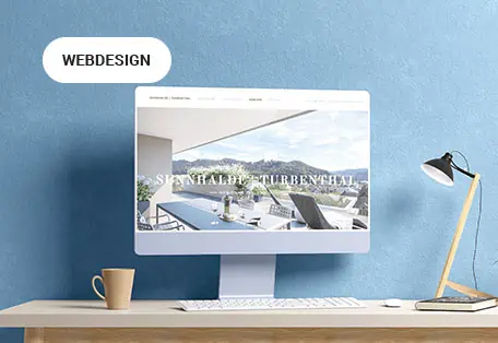 Ein Computerbildschirm, auf dem eine Immobilien Webseite angezeigt wird.