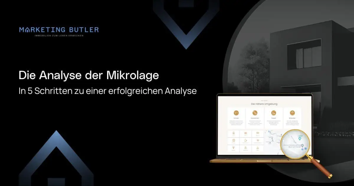 Analyse der Mikrolage auf Laptop