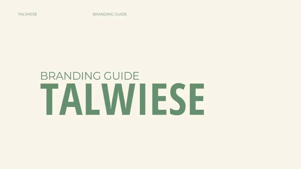 The comprehensive branding guide for talwese, focusing on real estate branding and logo design.